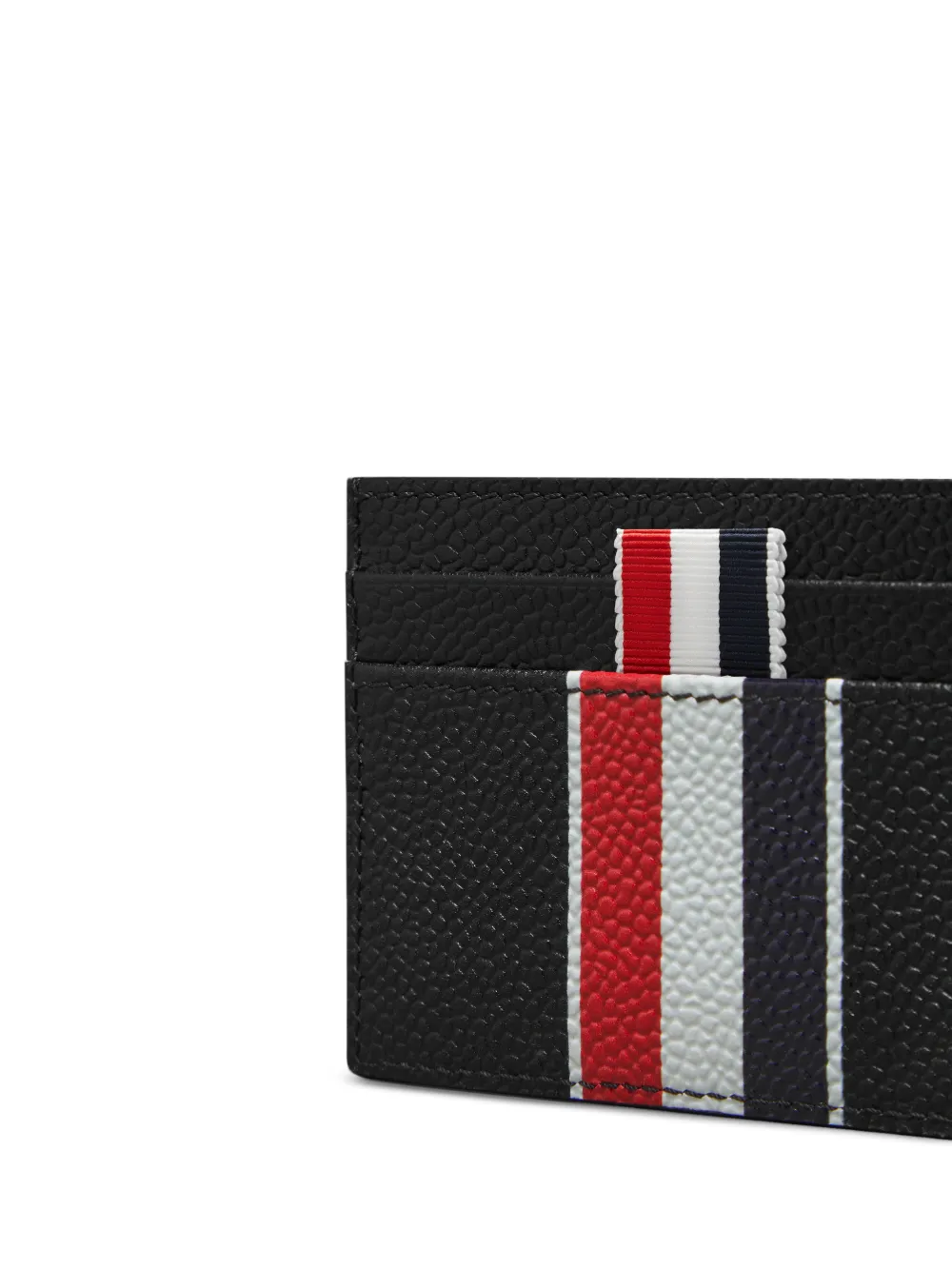 Thom Browne Pasjeshouder met RWB-streep en textuur Zwart