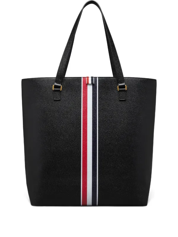 Thom Browne Rwb-stripe Tote Bag in Black