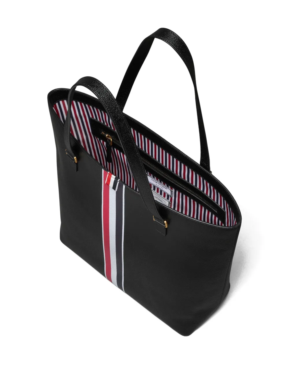 Thom Browne Shopper met RWB-streep Zwart