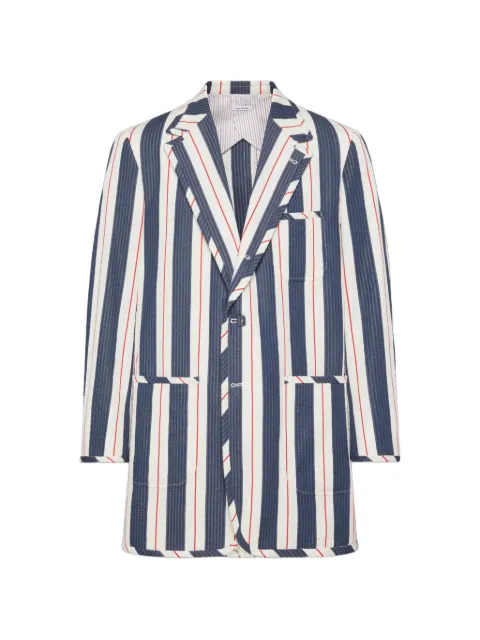 Thom Browne striped seersucker oversized sportcoat