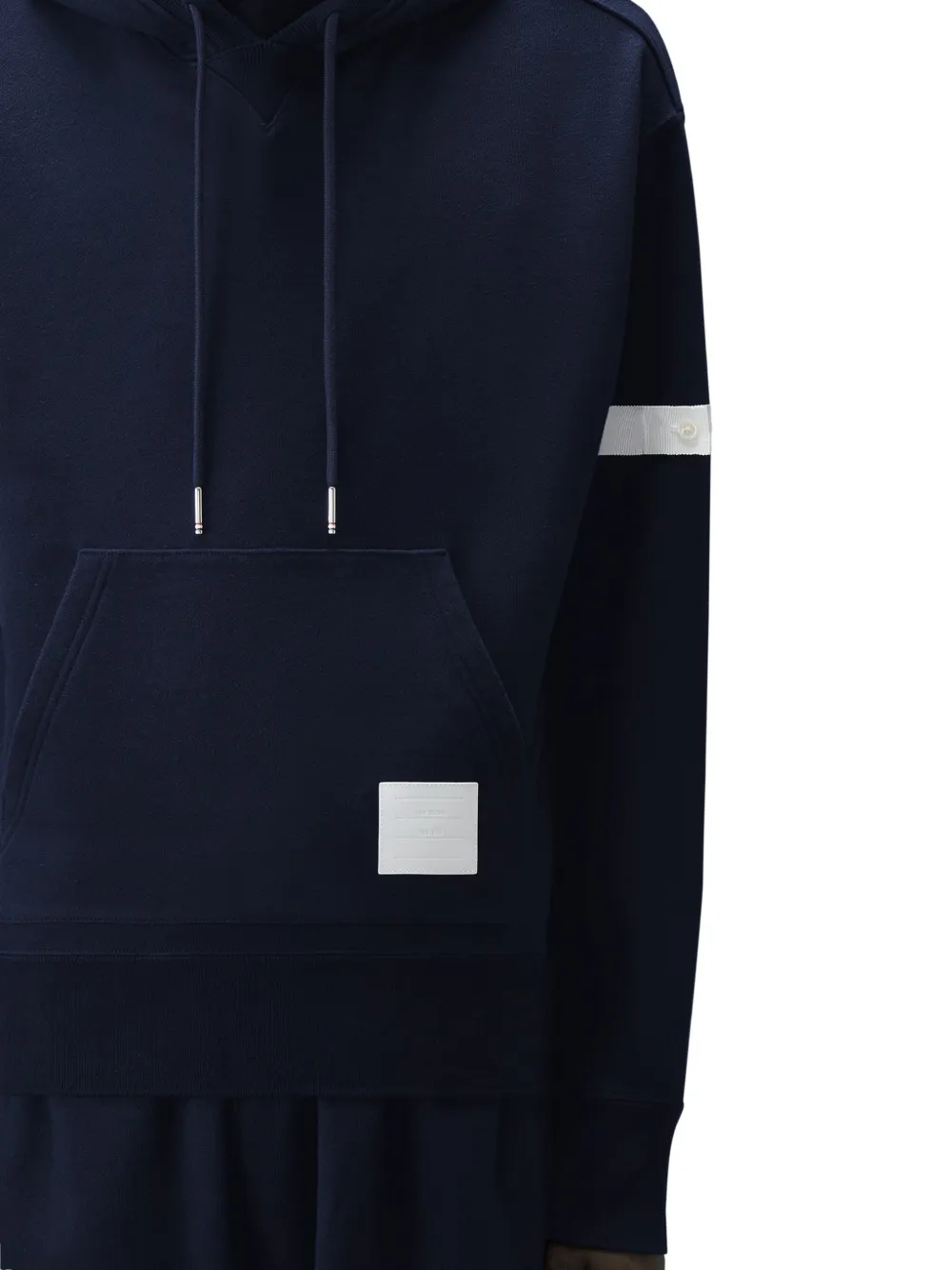 Thom Browne Loopback jersey oversized hoodie Blauw