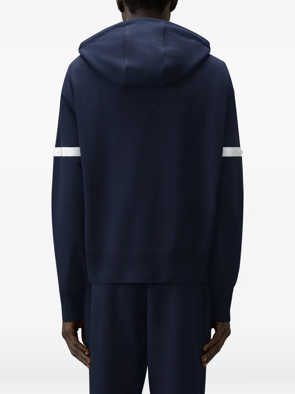 Thom Browne Loopback jersey oversized hoodie Blauw