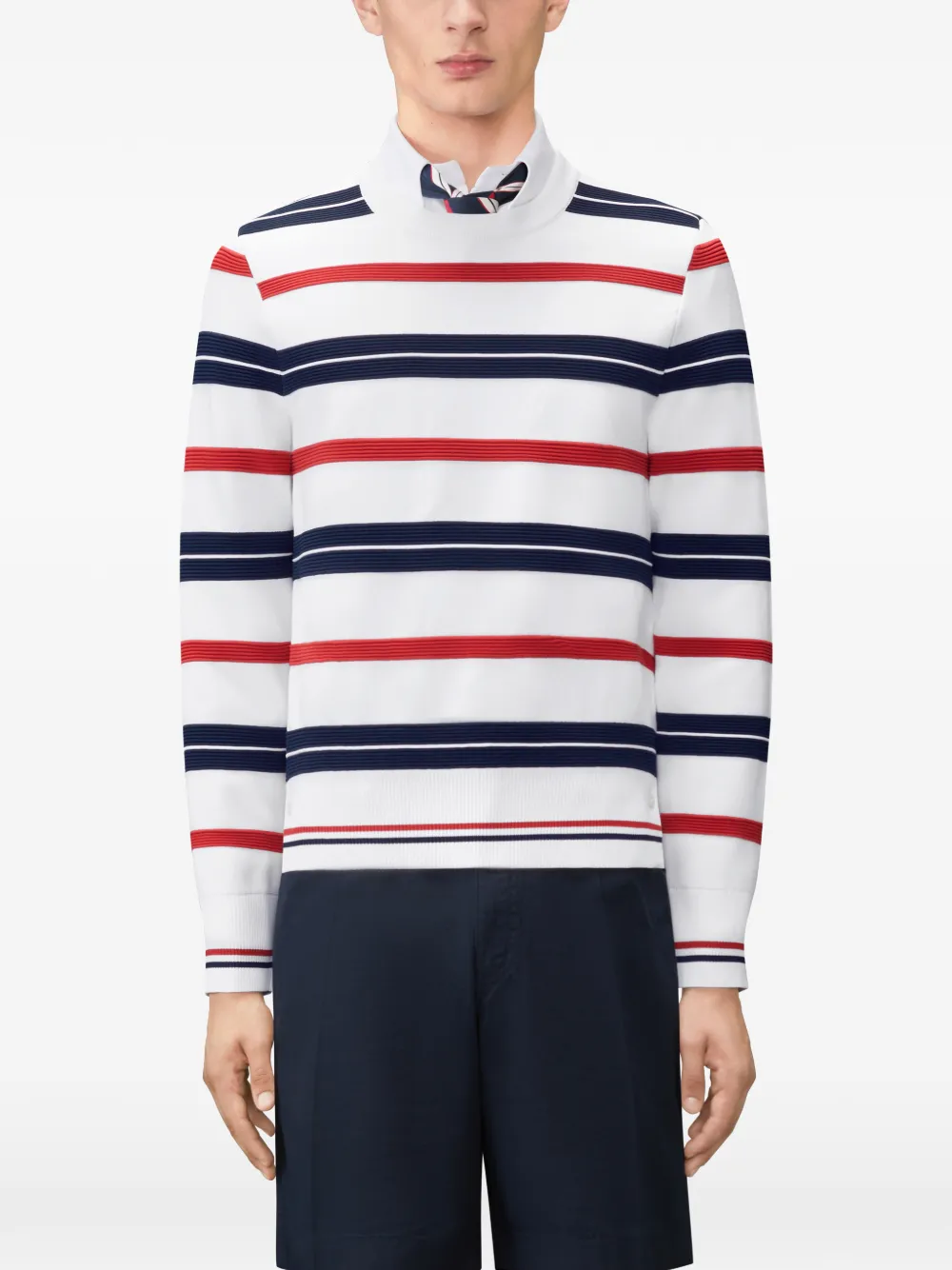 Thom Browne Striped Sweater - White 