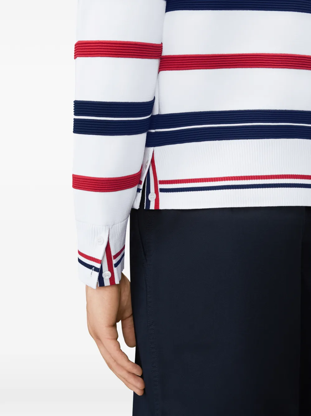 Thom Browne Gestreepte trui Wit