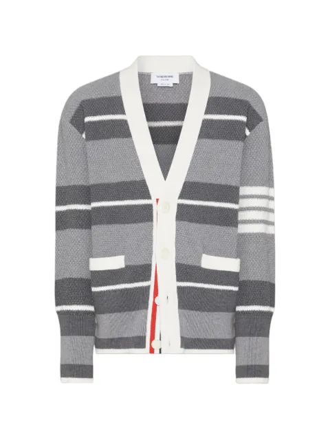 Thom Browne seed stitch 4-Bar cardigan