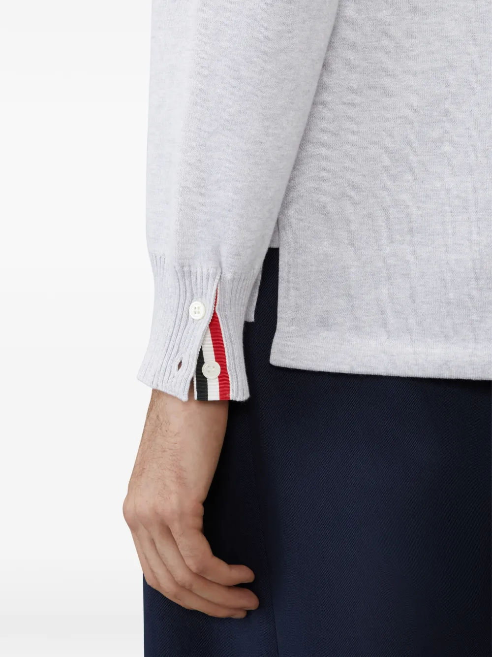 Thom Browne Gestreept intarsia vest Grijs