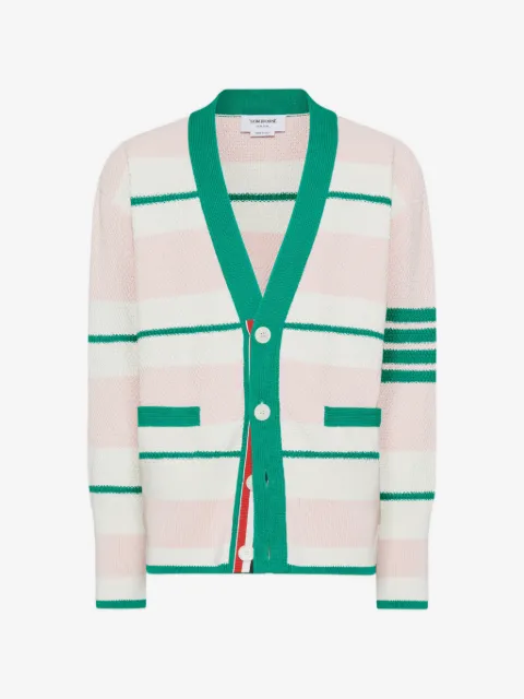 Thom Browne seed stitch 4-Bar cardigan