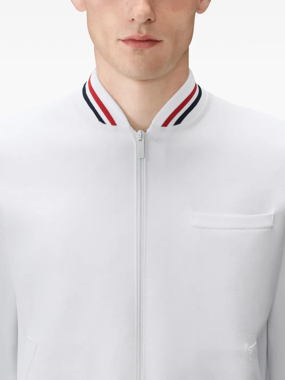Thom Browne 65 intarsia bomberjack Wit