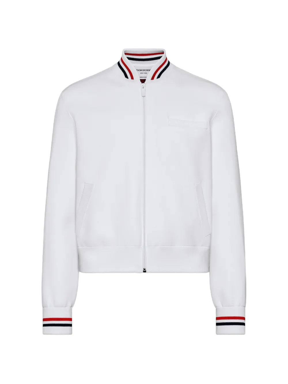 Thom Browne 65 intarsia bomberjack Wit