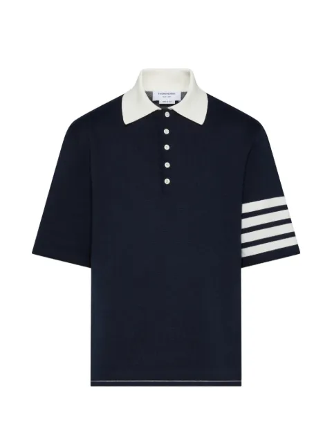 Thom Browne 4-Bar intarsia-knit polo shirt