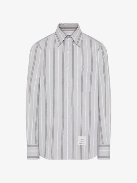 Thom Browne Gestreiftes Madras Repp Armband-Hemd
