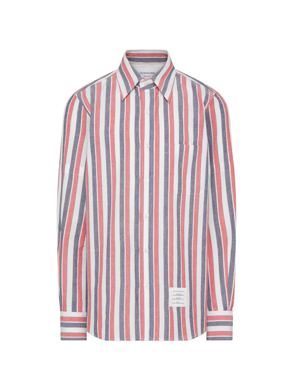 Thom Browne Madras striped shirt - Bianco