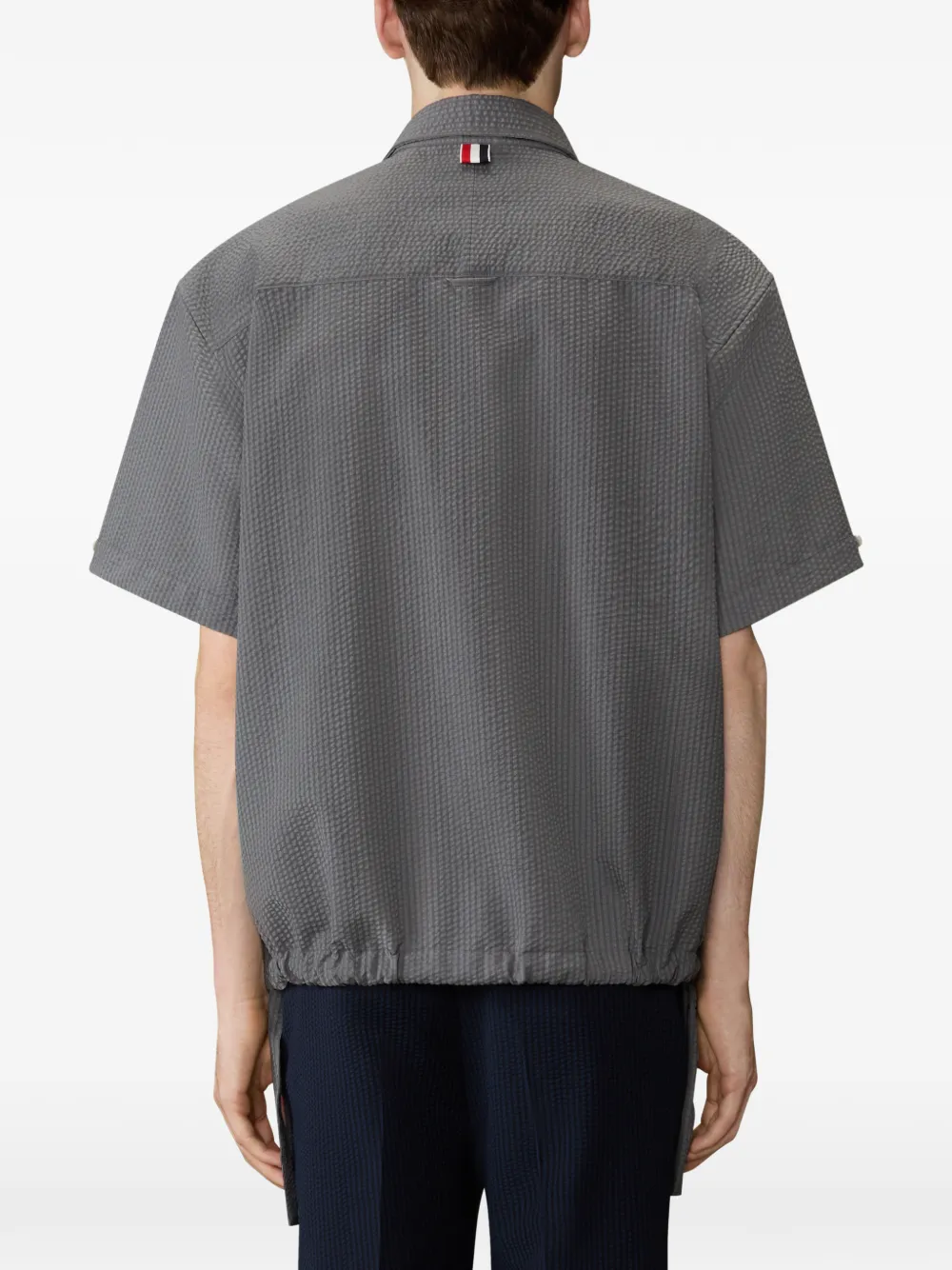 Thom Browne overhemd met korte mouwen Grijs