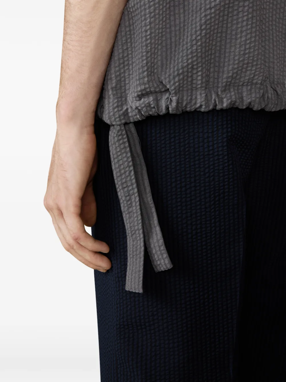 Thom Browne overhemd met korte mouwen Grijs