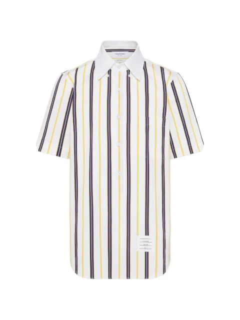 Thom Browne Camicia Repp a righe a maniche corte
