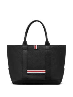 FENDI Roma logo-embossed Leather Tote Bag | Black | FARFETCH