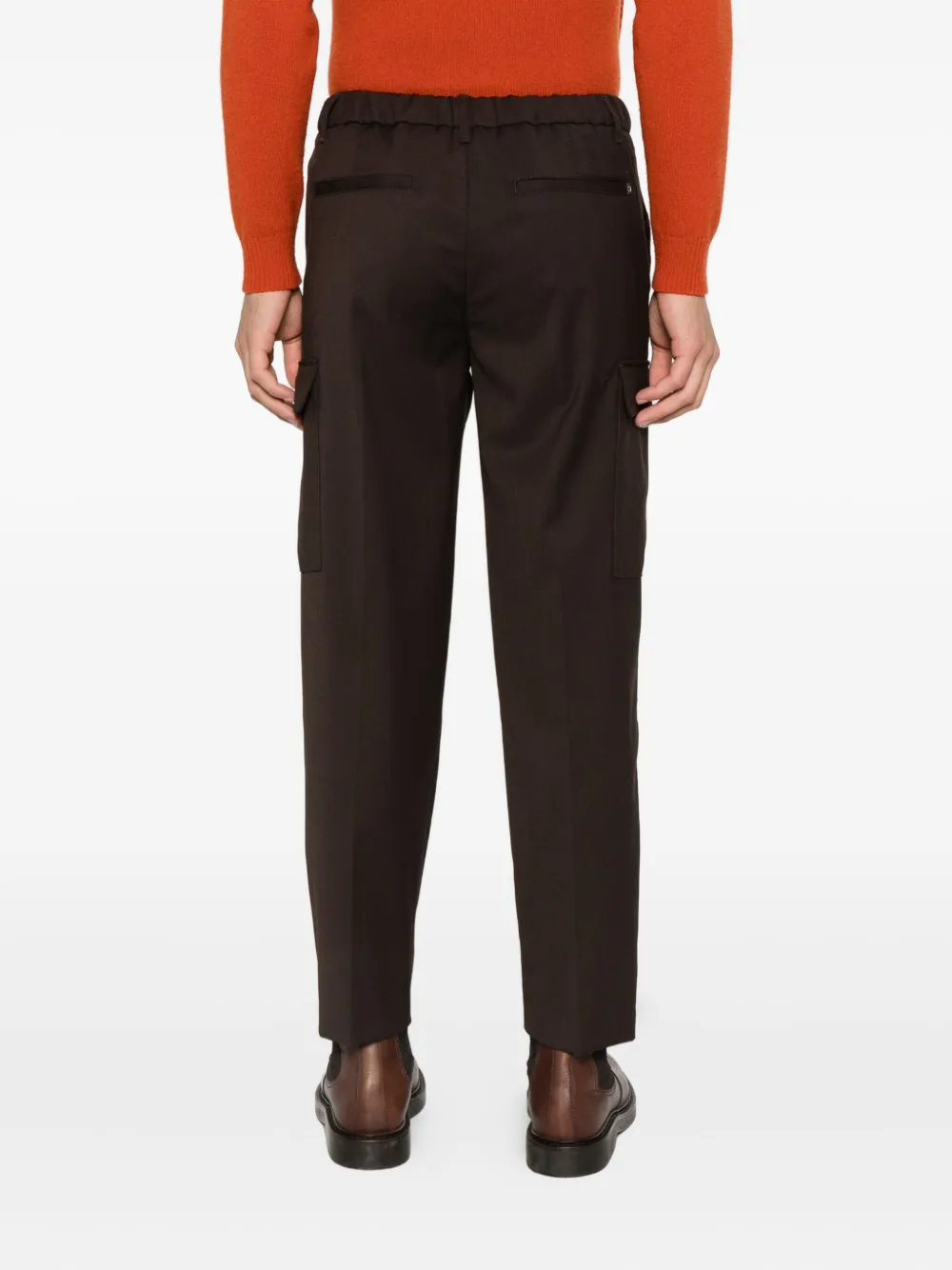 DONDUP Broek met cargo zak Bruin