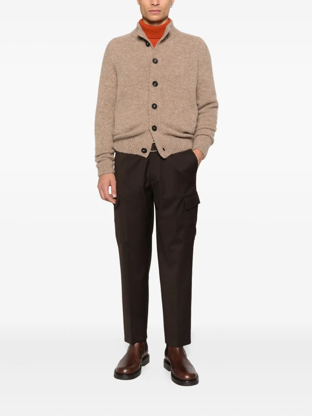 DONDUP Broek met cargo zak - Bruin