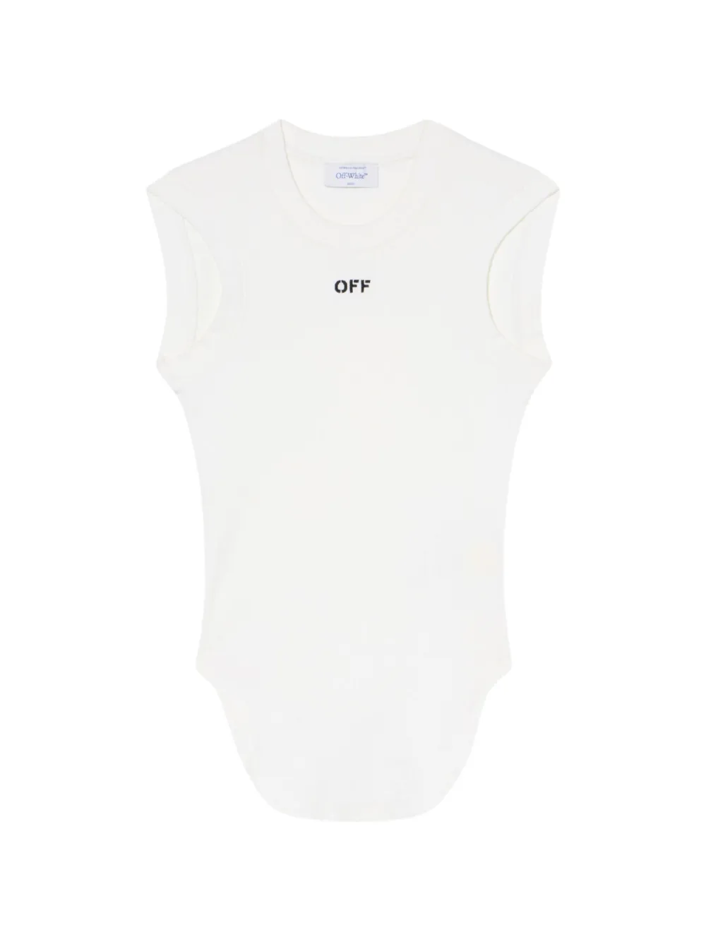 Off-White ribbed tank top - Bianco