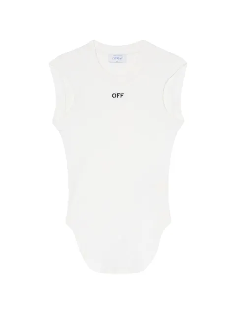 Off-White ribbed tank top