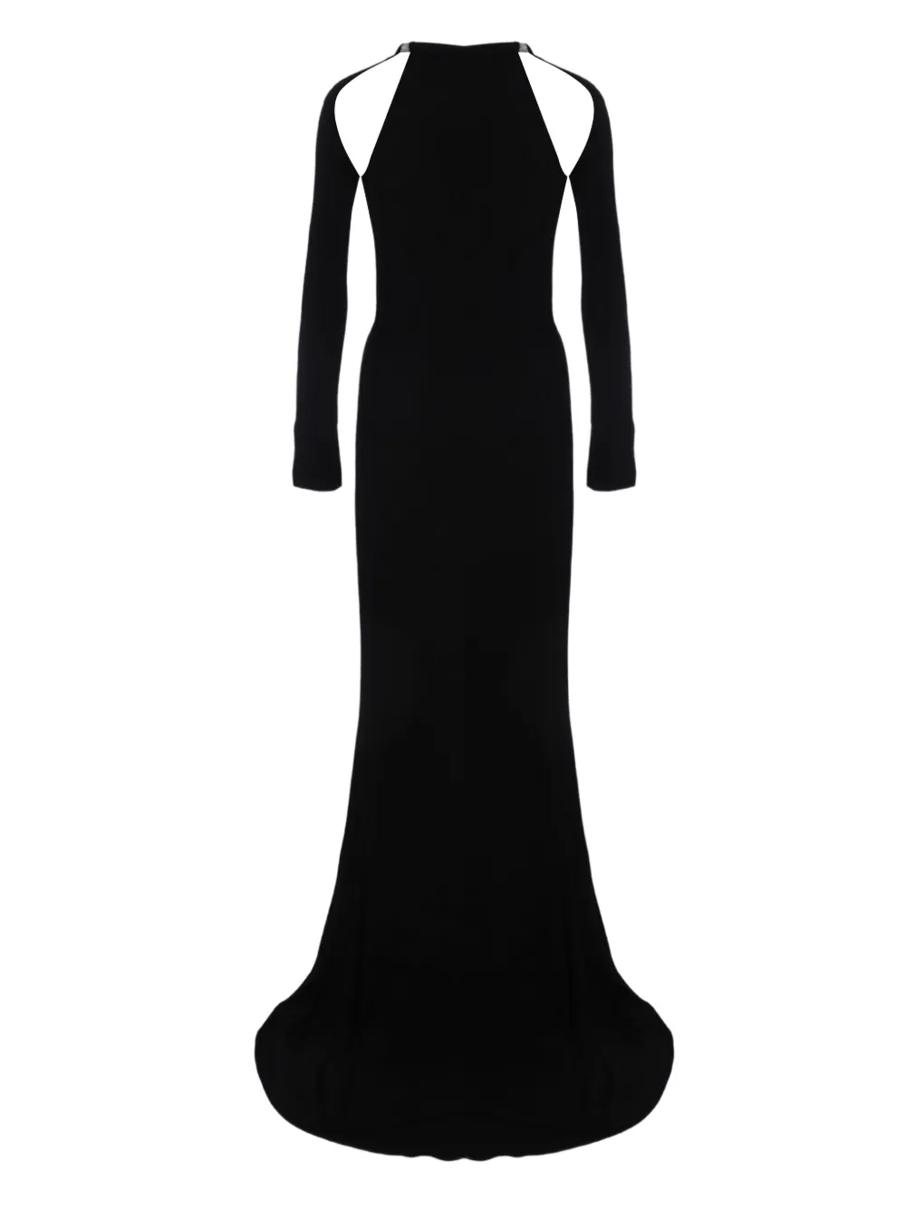 Off-White Maxi-jurk met kristallen strik - Zwart