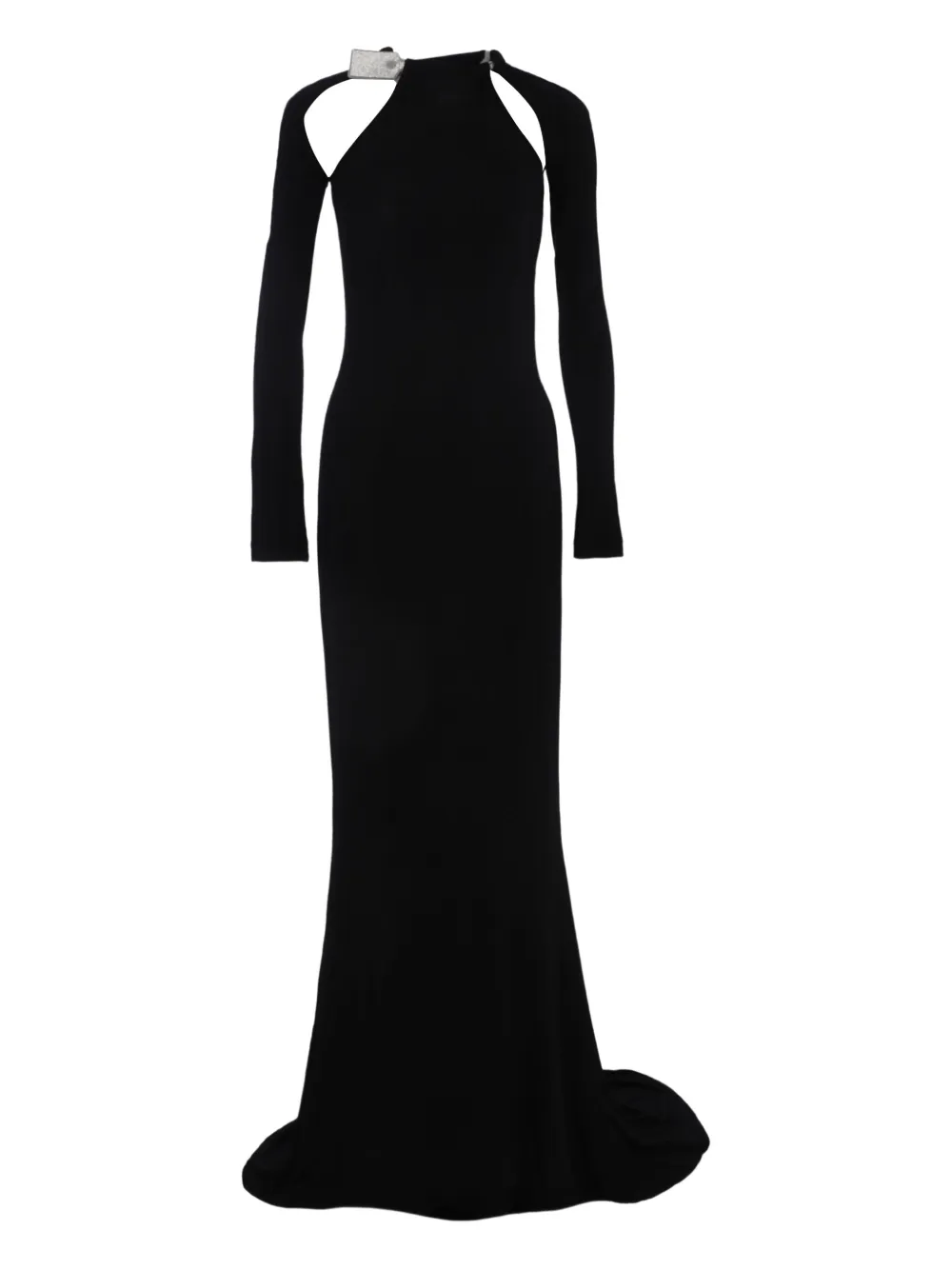 Off-White crystal-tie maxi dress - Nero