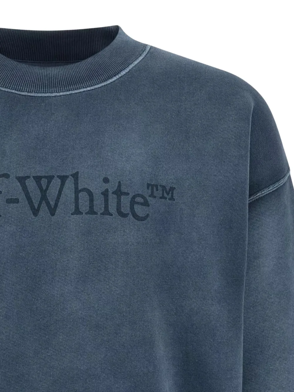  Off-white Jersey Laundry Skate Con Cuello Redondo - Azul 