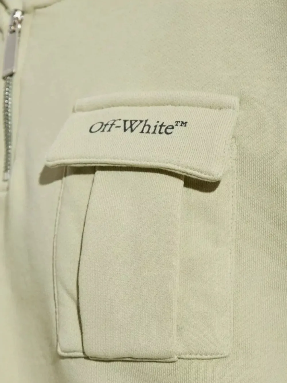 Off-white Chest-pocket Floral-embroidered Hoodie In Neutral