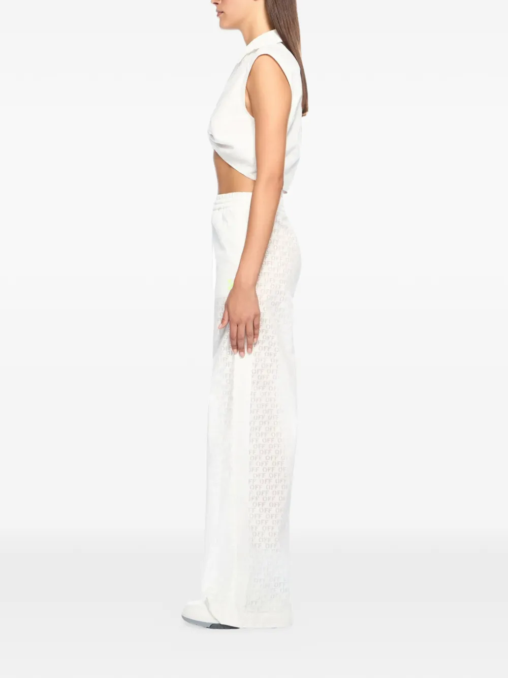 Off-White Broek met trekkoord Wit