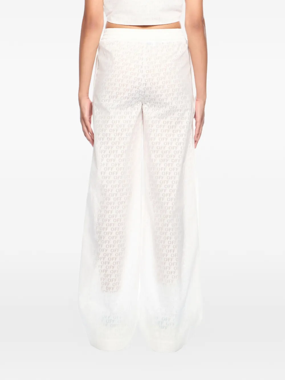 Off-White Broek met trekkoord Wit