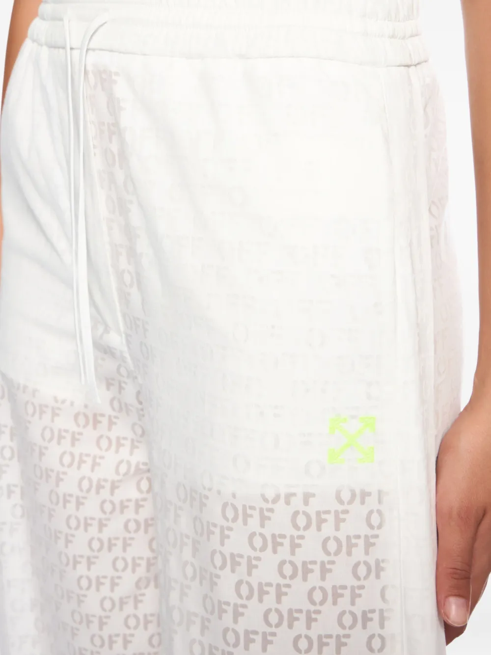 Off-White Broek met trekkoord Wit