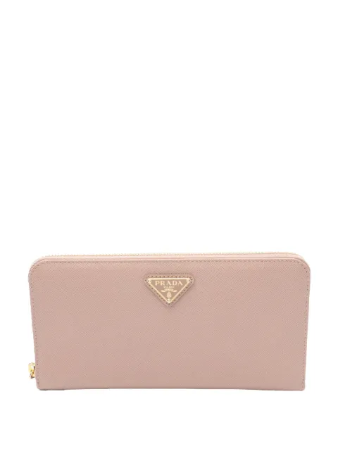 Prada Pre-Owned 2013-2025 Saffiano Triangle Logo Wallet long wallets