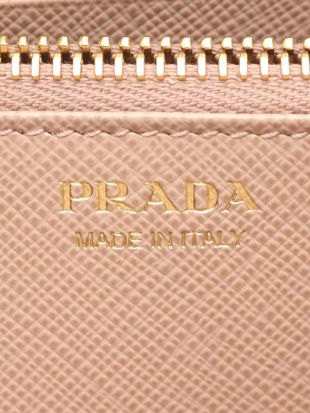 Pre-owned Prada 2013-2025 Saffiano Triangle Logo Wallet Long Wallets In Brown