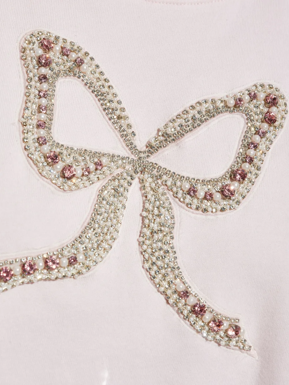 Loveshackfancy Bow-embellished Sweatshirt In Pink