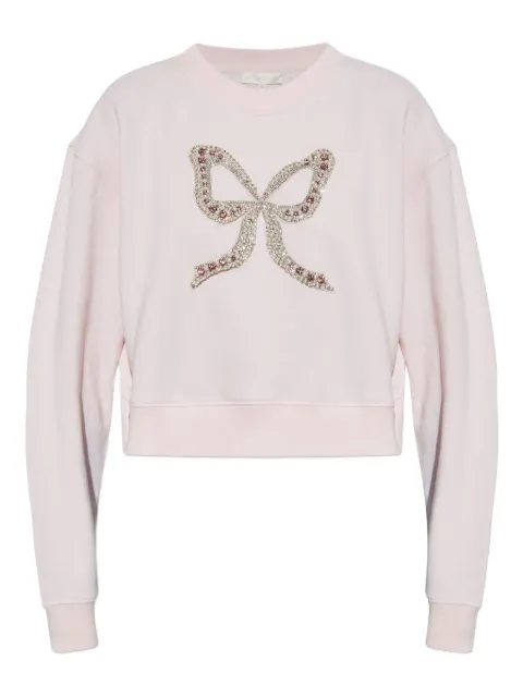 LoveShackFancy sudadera con detalle de moño