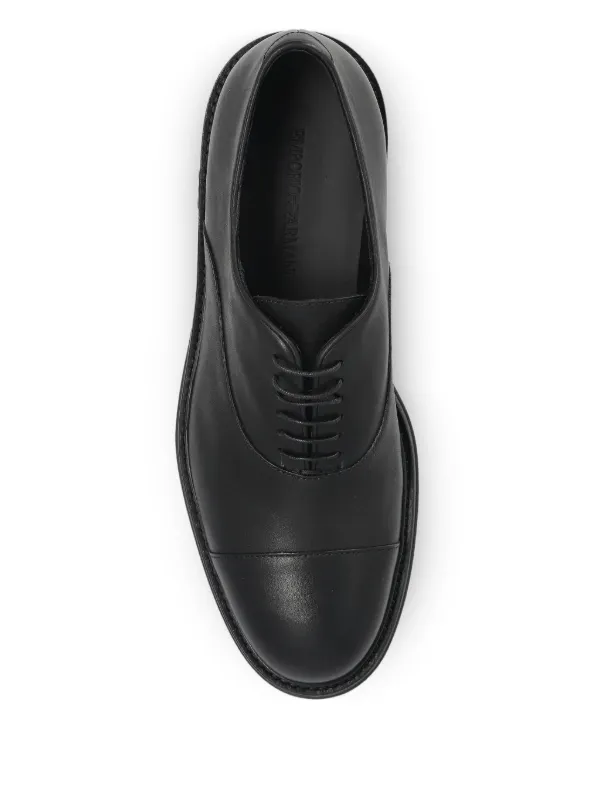 Emporio Armani cap-toe Oxford Shoes | Black | FARFETCH display picture 3