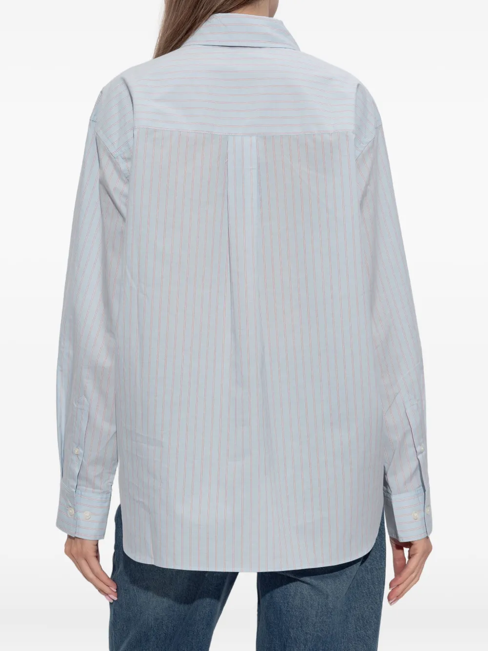 Samsoe & Samsoe Salova Striped-pattern Pocket Shirt In Blue