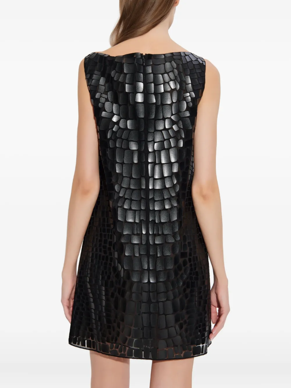DSQUARED2 Mini-jurk met krokodillen-reliëf Zwart