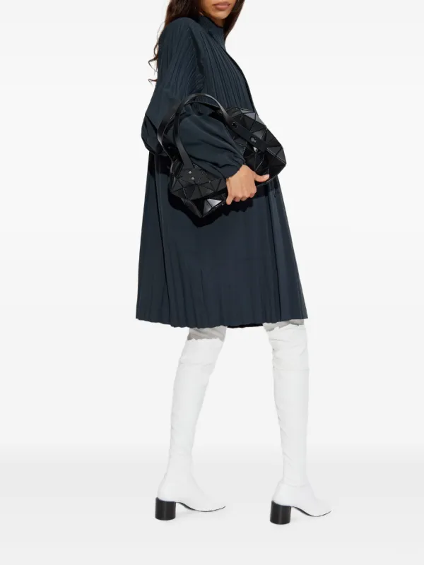 Pleats Please Issey Miyake Smooth Pleated Coat | Blue | FARFETCH