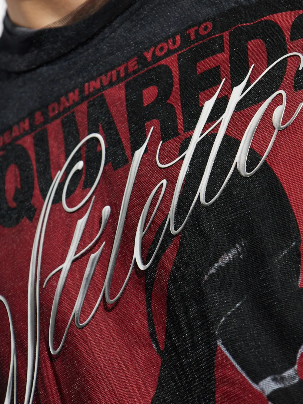 DSQUARED2 T-shirt met grafische print Grijs