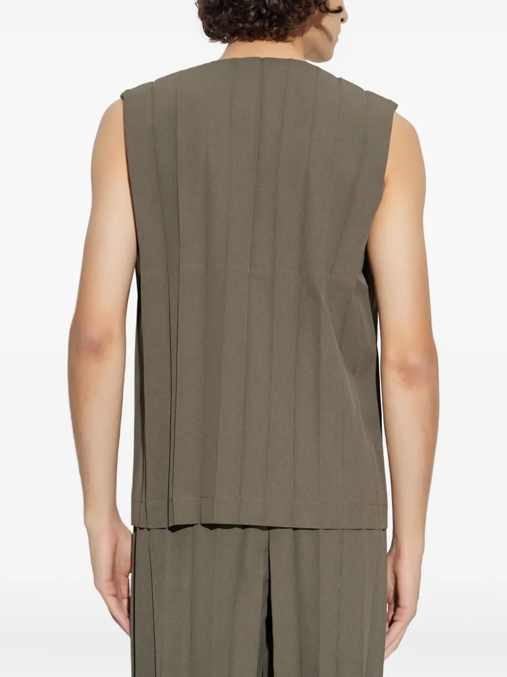 Homme Plissé Issey Miyake Top met knopen en plooien Groen