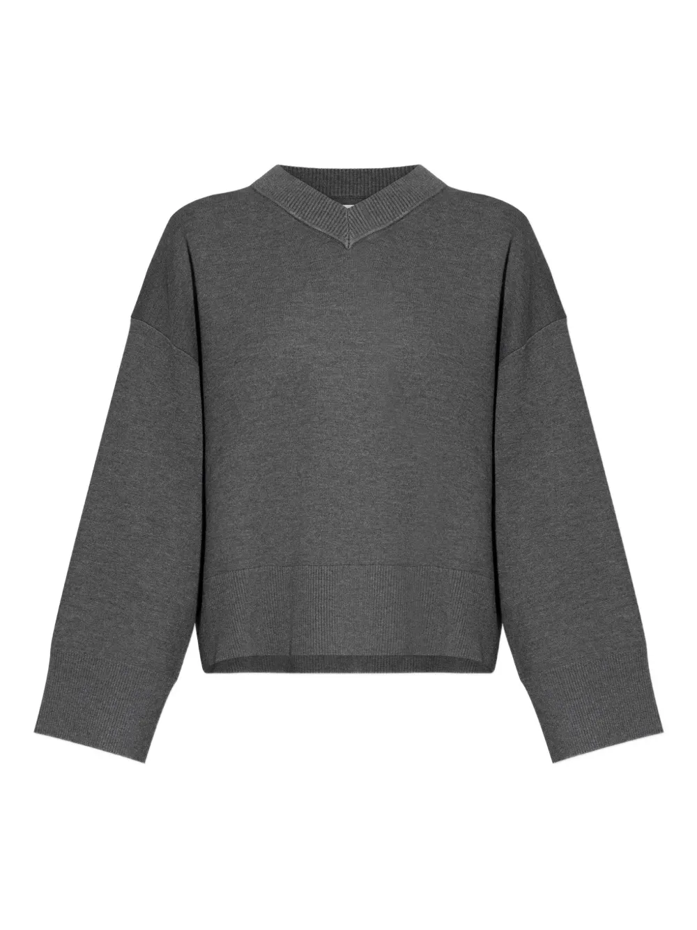Samsoe & Samsoe Salula V-neck Sweater In Gray