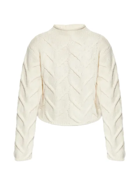 FRAME cable-knit roll-neck sweater