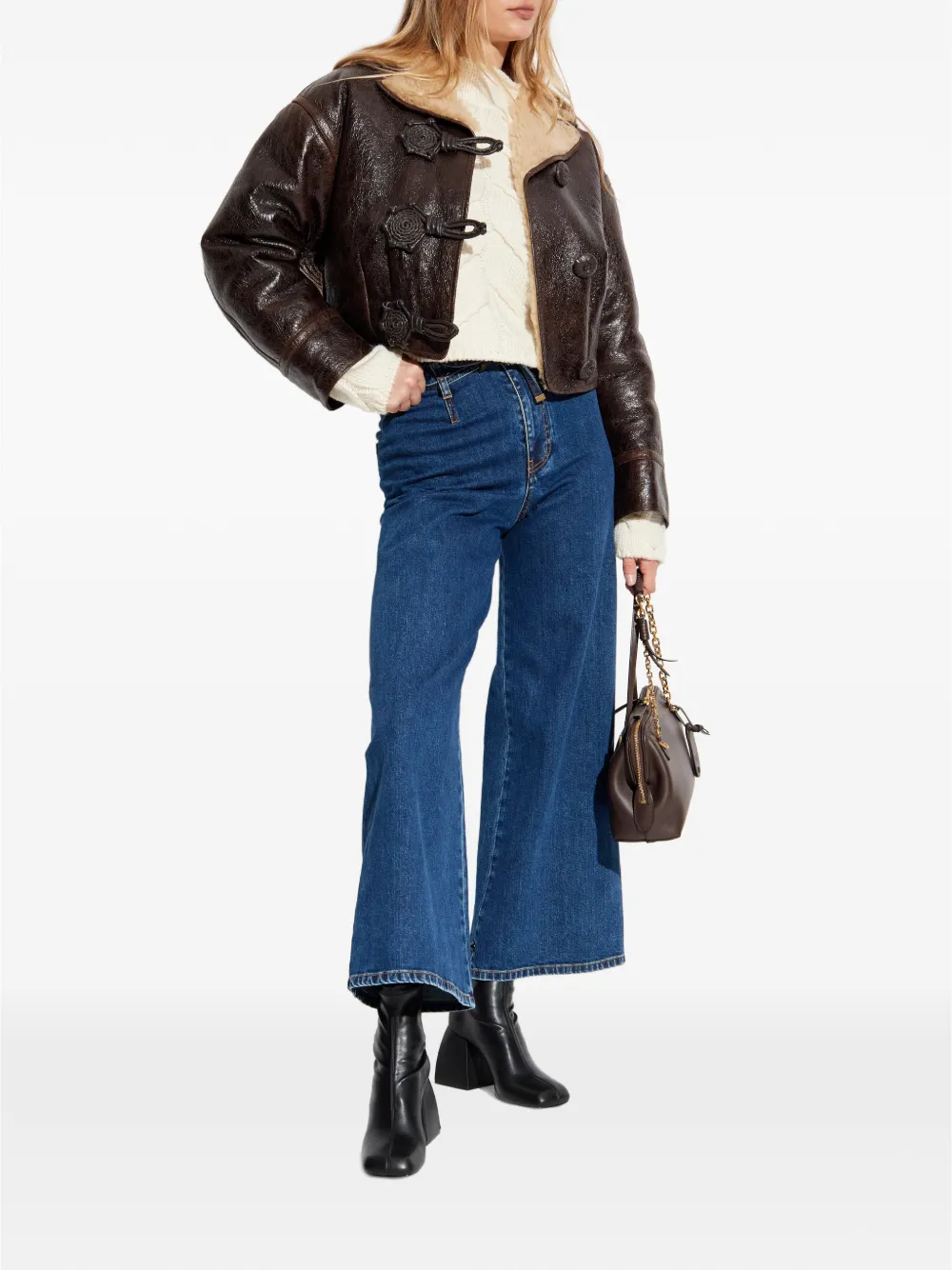  Frame Cable-knit Roll-neck Sweater - Neutrals 