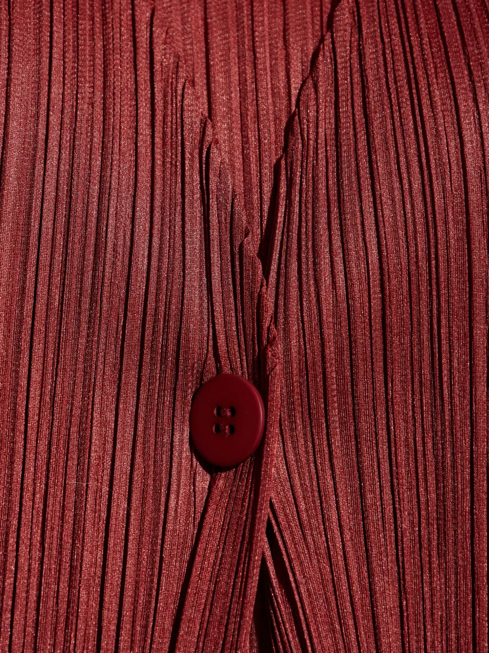 Issey Miyake Monthly Colors: October Pleated-button Coat In Red