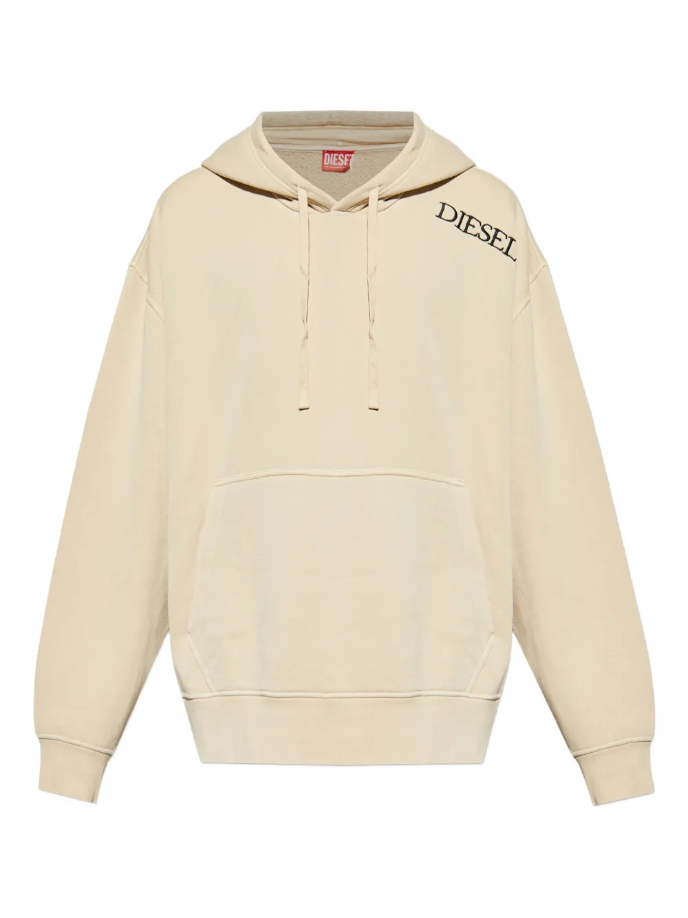 Diesel logo-embroidered hoodie - Toni neutri