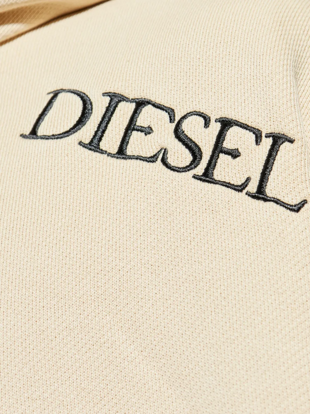 Diesel Hoodie met geborduurd logo Beige