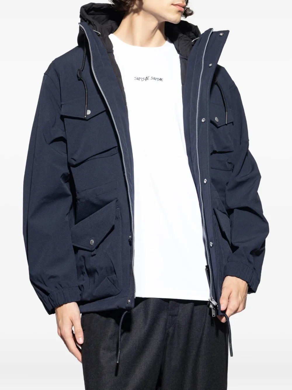 Moose Knuckles Jas met zak Blauw