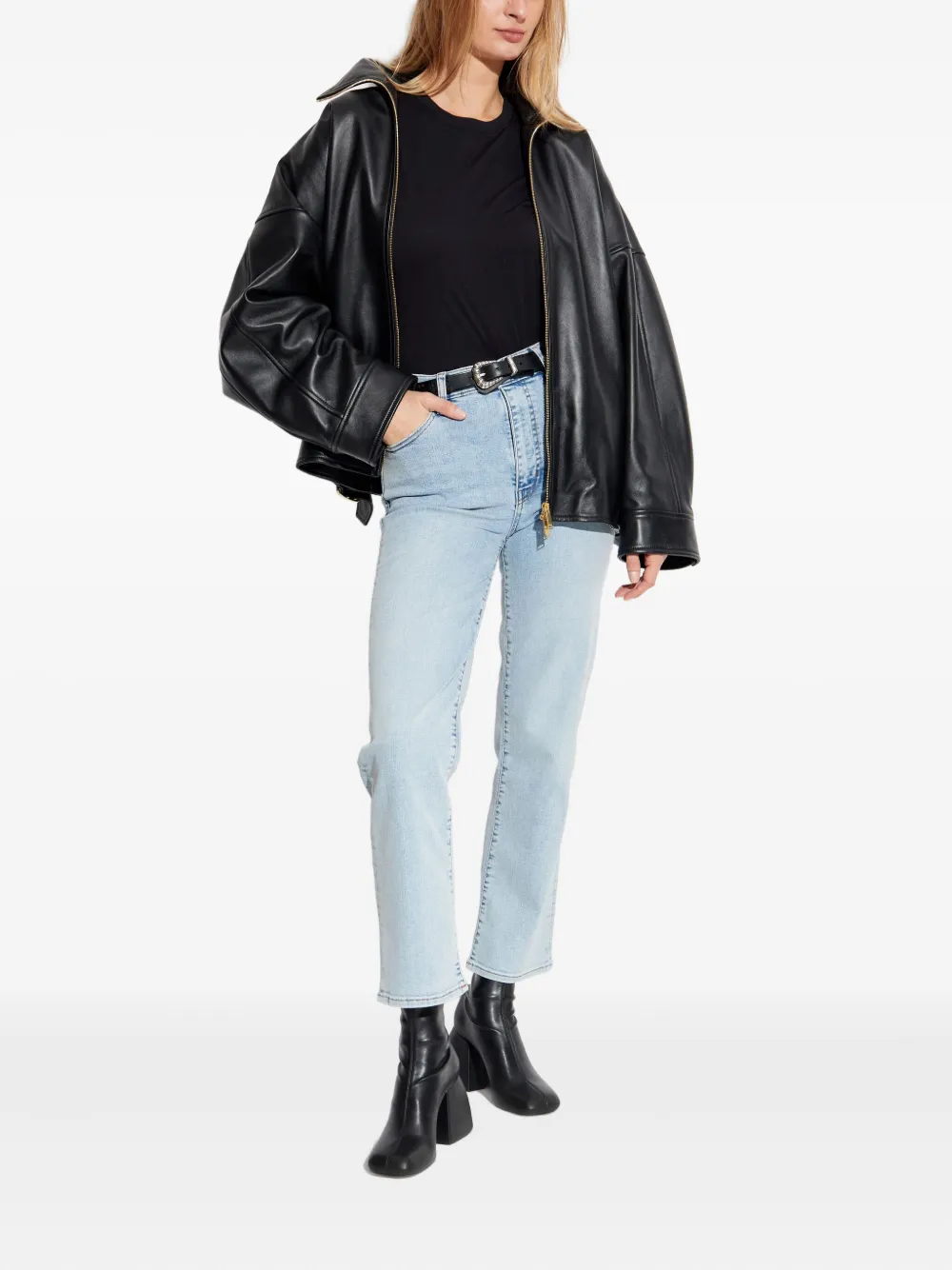 FRAME buttoned straight-leg jeans - Blauw