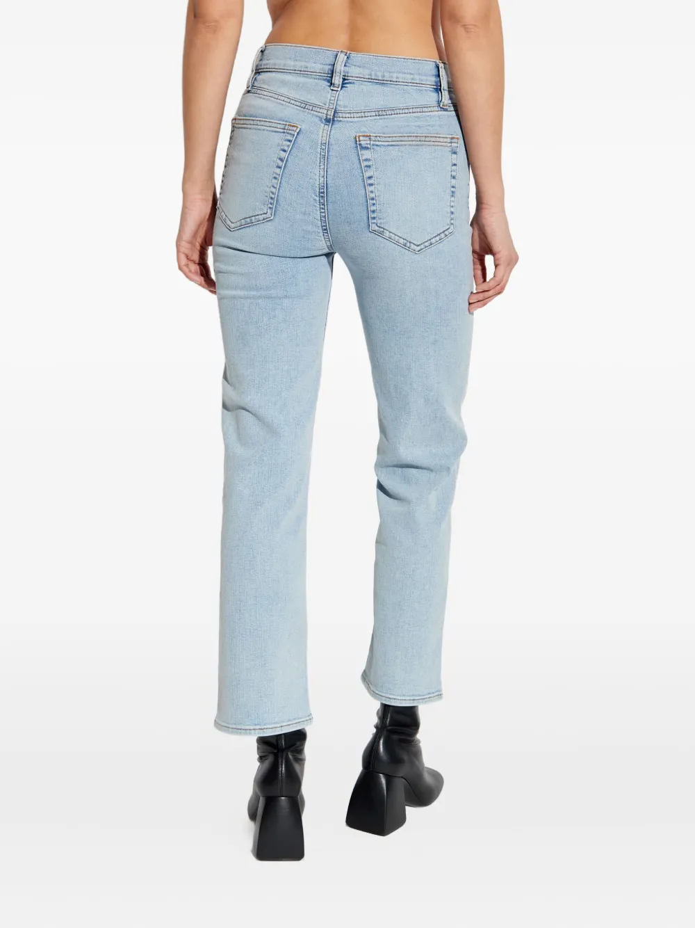 FRAME Straight jeans met knopen Blauw